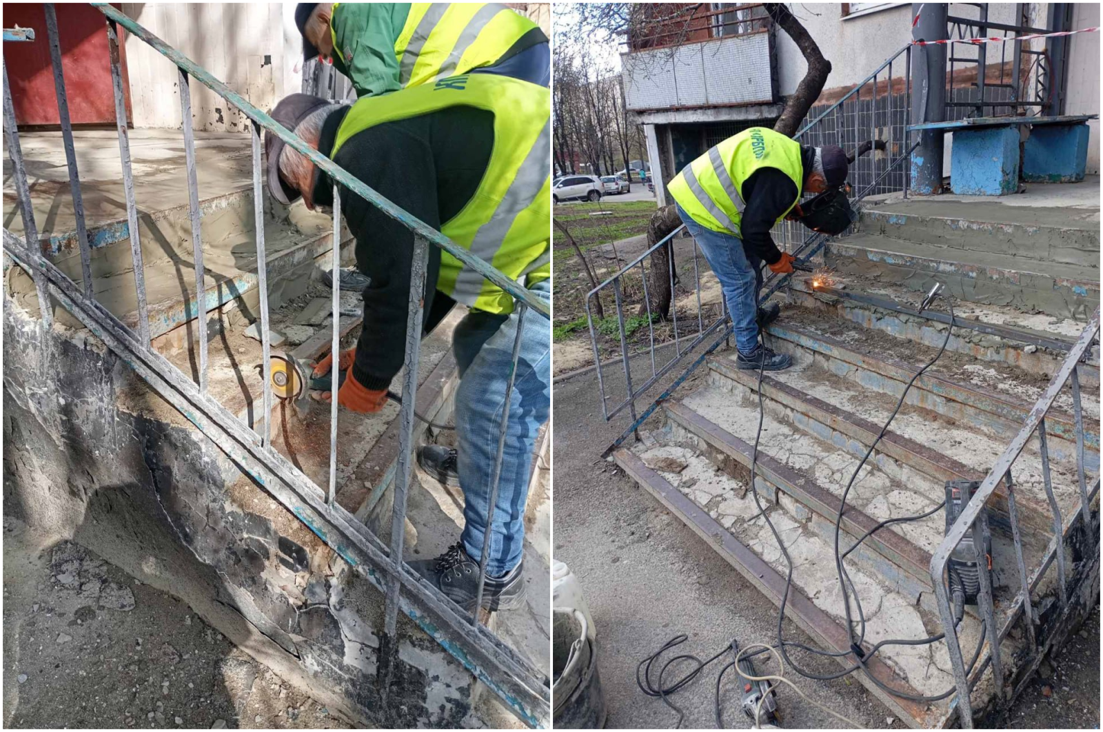 Відновлюють бетонні конструкції під’їздів комунальники: Новини Харкова